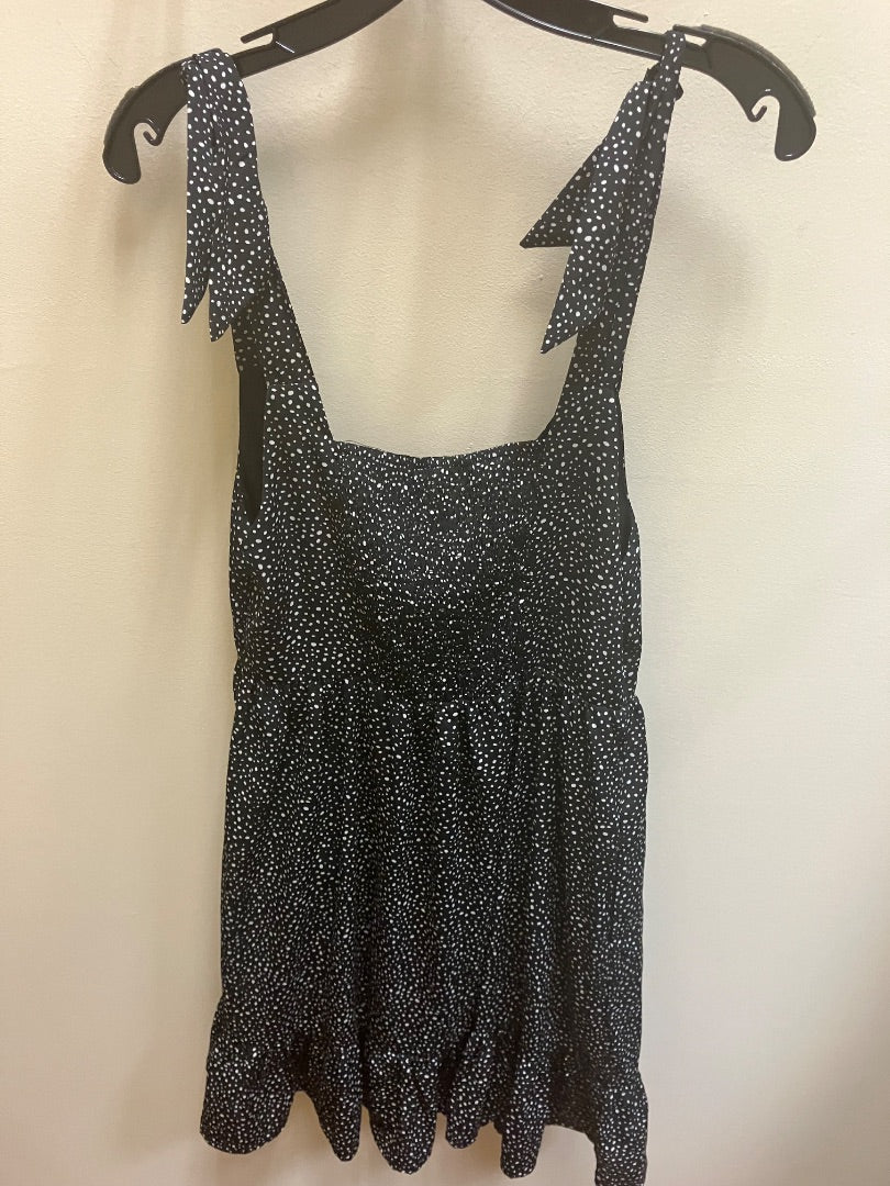 Black+ aqua dress, Small