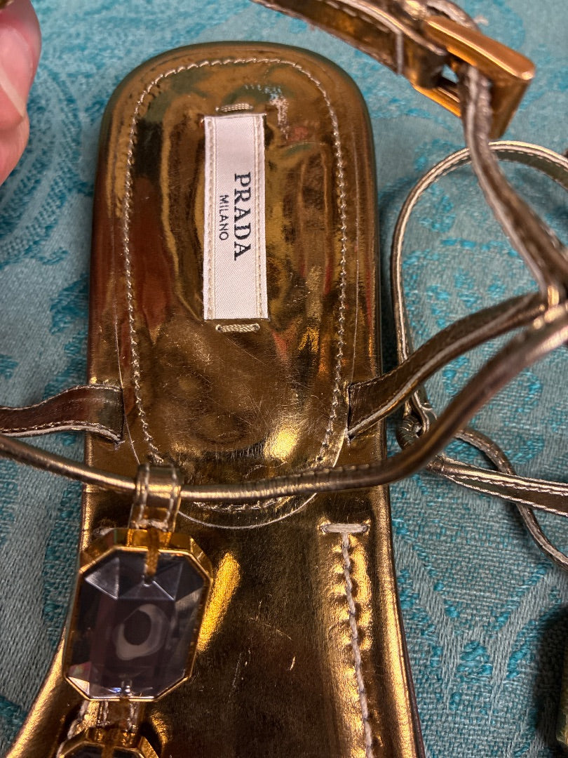 Gold PRADA Sandal, 10
