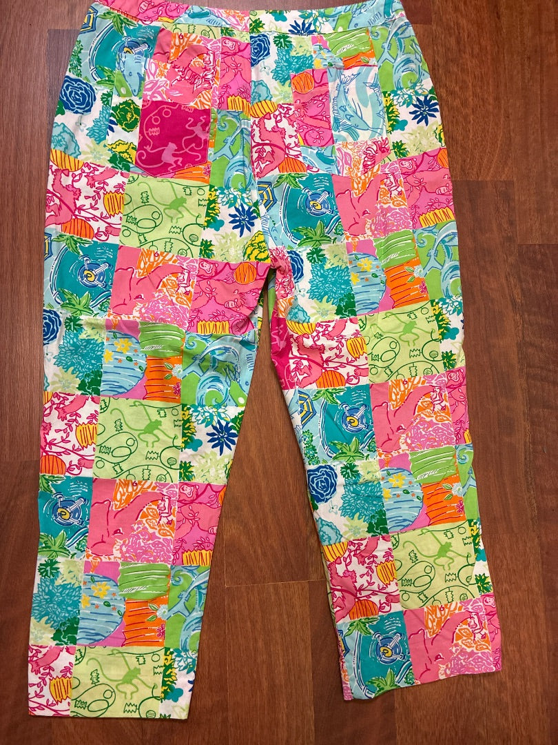 Green+ lilly pulitzer pant, 10