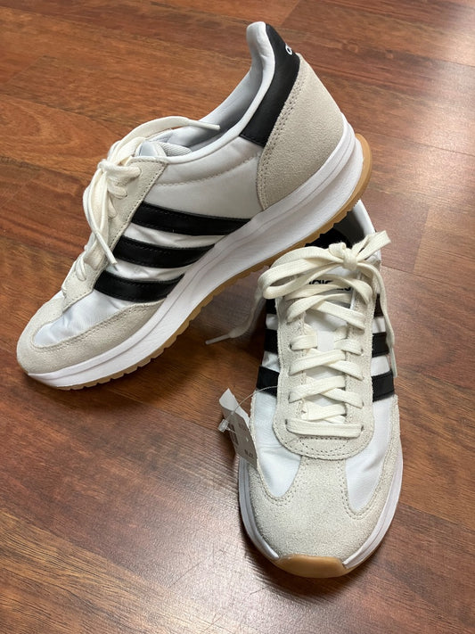 White+ adidas sneaker, 8.5