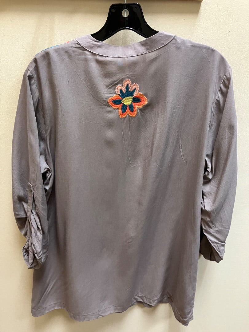 Grey+ luna moon Top, Medium