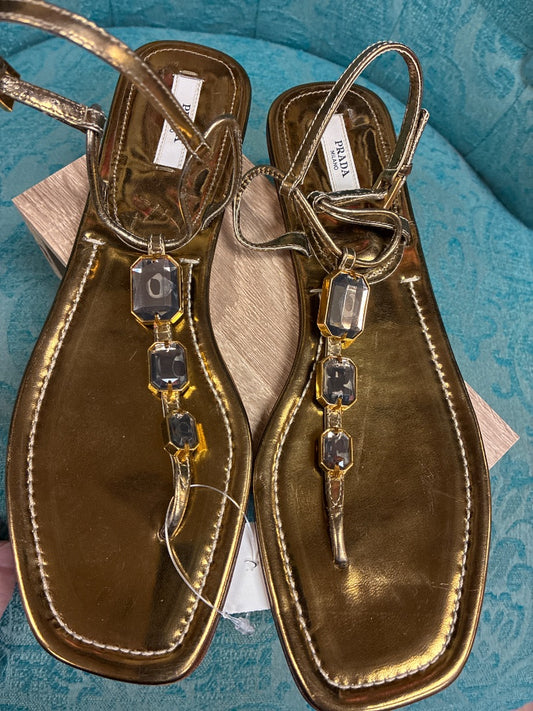 Gold PRADA Sandal, 10