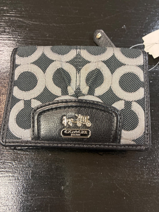 Silver+ Coach wallet, XS